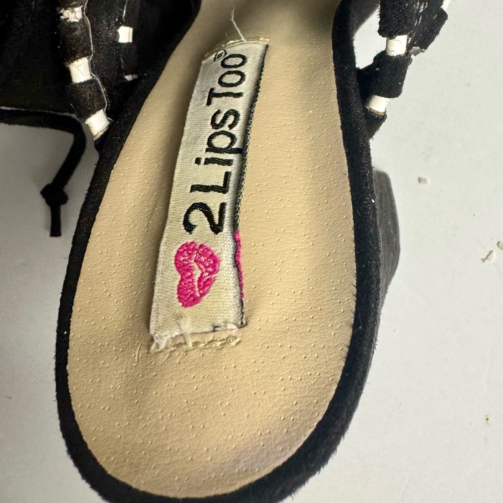 Black Embroidered Women's Size 6 1/2 - Picture 5 of 8